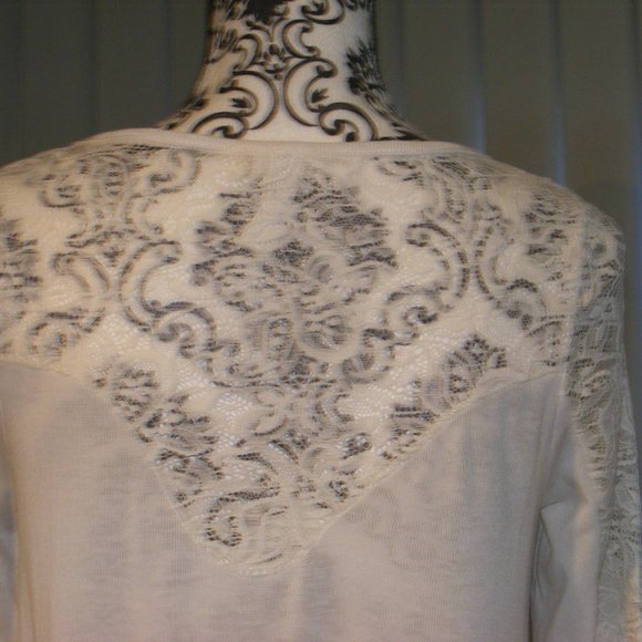 R2D Apparel Hi Low White Lace Top Size Small EUC - Picture 5 of 8